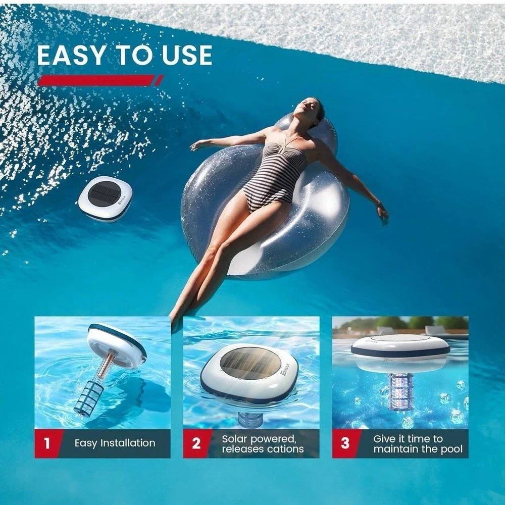 PI30 Solar Pool Ionizer – Floating Copper Purifier for Pools up to 45,000 Gallon